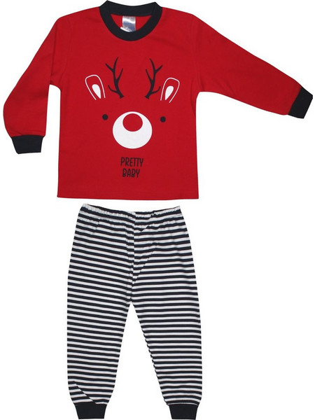 Pretty Baby X-Mans Reindee Παιδική Πιτζάμα Βαμβακερή Χειμωνιάτικη Κόκκινη Navy Μπλε 69917-488