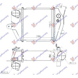 Ψυγειο Intercooler 2.0 Cd Πετρελαιο (200x205x64) Mazda 5 05-10 - 073906200