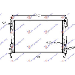 Ψυγειο 1.4-1.6TUR-1.3-1.9D+/AC(62x39)88KW (MAHLE BEHR) Fiat Punto Evo 09-12 - 290006335