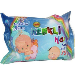 Renkly Baby Μωρομάντηλα Χωρίς Οινόπνευμα & Parabens με Aloe Vera 72τμχ