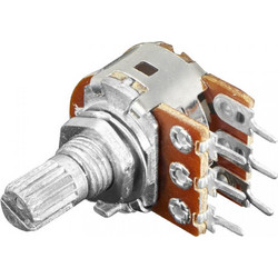 Panel Mount 10K Dual Log Potentiometer - 10K Dual Log