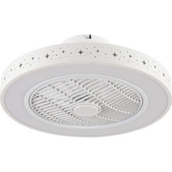 InLight Almanor Ανεμιστήρας Οροφής 50cm 15W με Φως & Τηλεχειριστήριο Λευκός