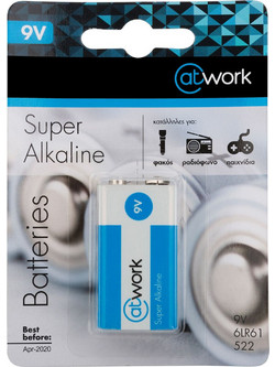 Work Super Alkaline 9V 1τμχ
