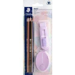 Μολύβια Pastel HB 3τεμ. & Γόμα & Ξύστρα