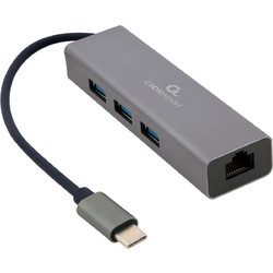 Gembird A-CMU3-LAN-01 USB Hub 3.1 USB-C με 4 Θύρες USB-A / Ethernet