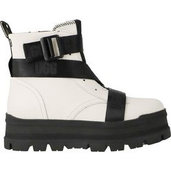 UGG Sid Γυναικεία Αρβυλάκια Δερμάτινα Εκρού με Χοντρό Χαμηλό Τακούνι 1116136