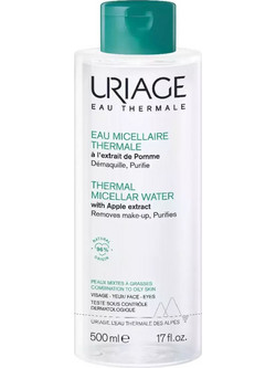 Uriage Thermal Micellar Water Λάδι Ντεμακιγιάζ για Λιπαρή Επιδερμίδα 500ml