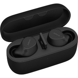 Jabra Evolve2 USB-A UC Wireless Charging Pad Ακουστικά Bluetooth In Ear Ανθεκτικά στο Νερό Black