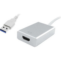 USB 3.0 Male To HDMI Female Converter 0.20m Silver-White Μετατροπέας PTH-022
