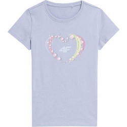 4F Παιδικό T-Shirt Κοντομάνικο Λιλά JSS23T-TSHF385-34S