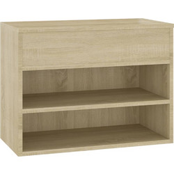 vidaXL Παπουτσοθήκη Ξύλινη Sonoma Μ60xΠ30xΥ45cm 808741