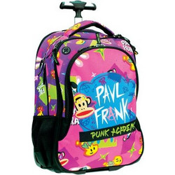 Back Me UP Paul Frank Punk Σχολική Τσάντα Τρόλεϊ Δημοτικού Πολύχρωμη 346-82074