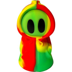 Rasta Death Silicone Pipe with Metal Spoon and Dab Container 11cm