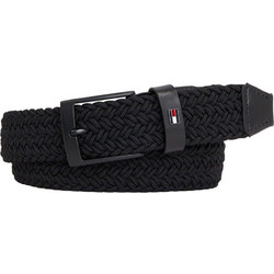 Tommy Hilfiger Denton Ανδρική Ζώνη Πλεκτή Ελαστική Μαύρη