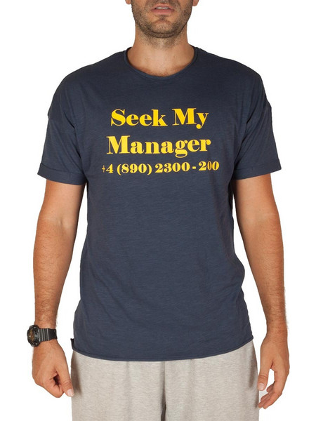Sublevel T-shirt Seek My Manager Blue Z22381-BL