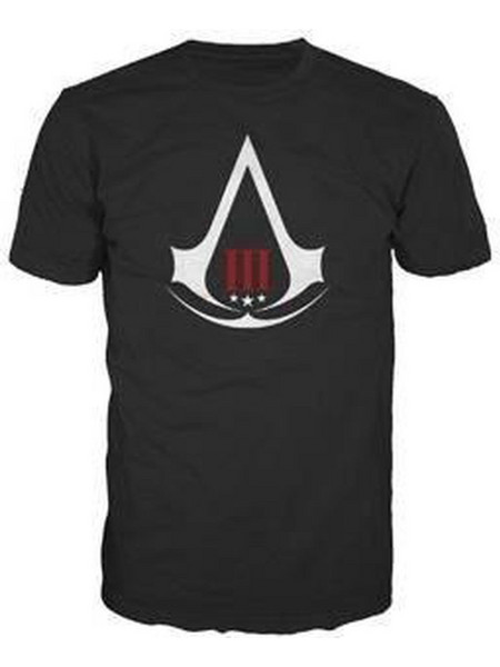 ASSASSIN'S CREED 3 - T-Shirt Black - Crest Logo...