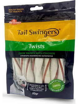Pet Interest Tail Swingers Twists with Chicken 80gr
