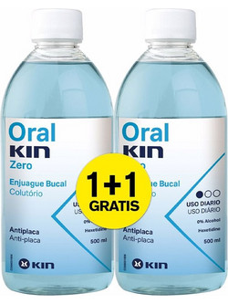 Kin Oral Zero Στοματικό Διάλυμα Κατά της Πλάκας 2x500ml