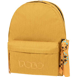 Polo Original Double Scarf Σχολική Τσάντα Πλάτης Γυμνασίου - Λυκείου Μπεζ 901235-7500