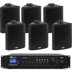 Power Dynamics Set PA Audio 281 Σετ Παθητικά Ηχεία Τοίχου 35W Αδιάβροχα Μαύρα