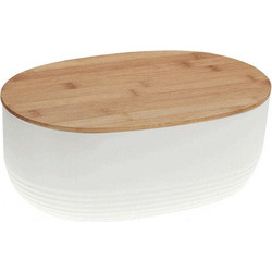 Ψωμιέρα Namur 12060 37,5x23x14cm Natural-White Kela Bamboo,Συνθετικό