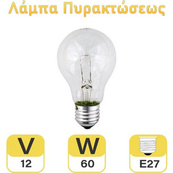 Λάμπα Πυρακτώσεως 60watt e27 12volt