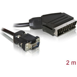 Delock Cable Video Scart male (output) VGA male (input) 2m 65028