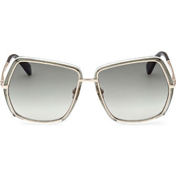 Max Mara MM0054/S 32P Γυναικεία Γυαλιά Ηλίου Τετράγωνα Μεταλλικά Ασημί με Μαύρο Degradee Φακό