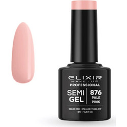 Elixir Semigel 876 Pale Pink Ημιμόνιμο Βερνίκι Νυχιών 8ml