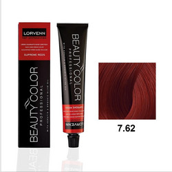 Lorvenn Beauty Color 7.62 Ξανθό Κόκκινο Ιριζέ Μόνιμη Βαφή Μαλλιών 70ml