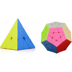 Σετ Κύβοι puzzle Πολύχρωμος Δωδεκάπλευρος και Πυραμίδα