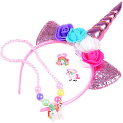 Unicorn headband with accessories for the ball ZA3794