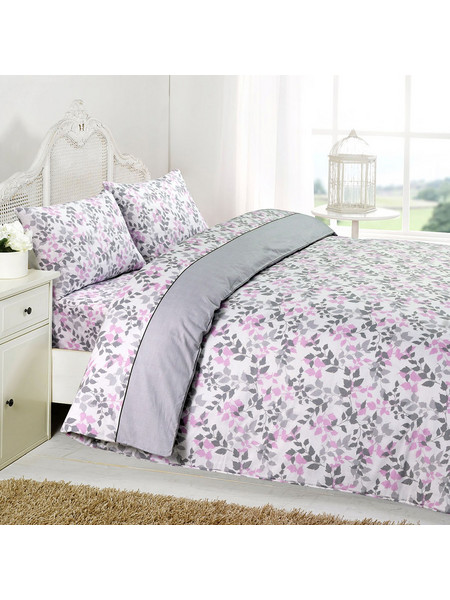 Anna Riska Σετ Σεντόνια Ημίδιπλα Βαμβακερά 180x270 Premium 5008 Grey