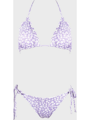 Gsecret Bikini Set Τριγωνάκι Floral Λιλά PP8045-23134
