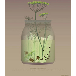 Vissevasse - Αφίσα 30x40cm Pickled Cucumbers