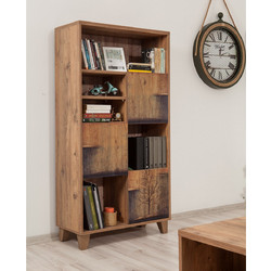 Βιβλιοθήκη Mare Atlantic Pine χρώμα μελαμίνη 80x36xH155cm c457558