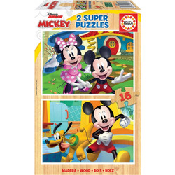 Παιδικό Puzzle Educa Disney Mickey & Minnie 2x16 Κομμάτια