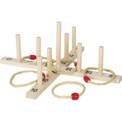Goki παιχνίδι με κρίκους ξύλινο "Hoop-la game" 56x56εκ. (Σετ 1τεμ)