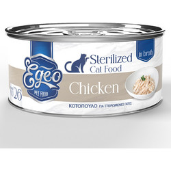 Egeo Pet Food Sterilised Adult with Chicken in Broth 70gr