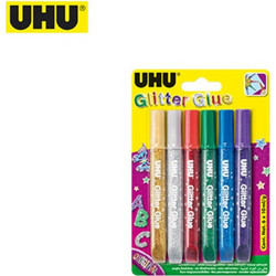 ΧΡΥΣΟΚΟΛΛΑ UHU GLITTER 6 ΧΡ.10ML