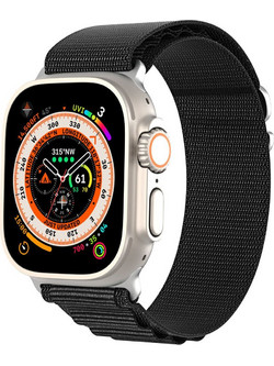 Dux Ducis GS Version Λουράκι Υφασμάτινο Black (Apple Watch 42 / 44 / 45 / 49mm)