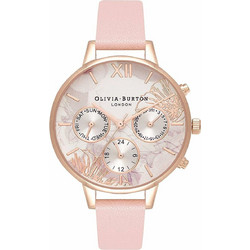 Olivia Burton Γυναικείο Ρολόι Χρονογράφος με Ροζ Δερμάτινο Λουράκι OB16CGS07