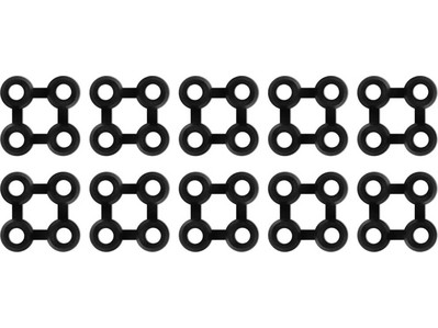 Συνδετήρες Χαλιών 10 τεμ. Μαύρα από Καουτσούκ