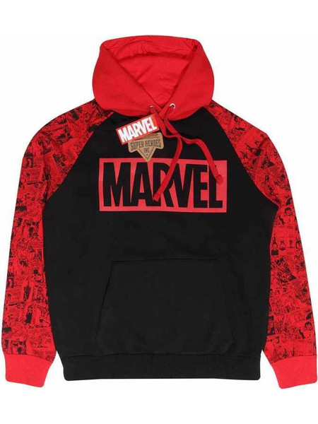 Marvel Comics - Logo And Pattern (SuperHeroes Inc. Contrast Pullover) - MCU02396HSB