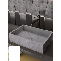 Sanitec Lithos 203 Επικαθήμενος Νιπτήρας Μπάνιου 40.5x40.5x13cm Λευκός 152-203WHITE