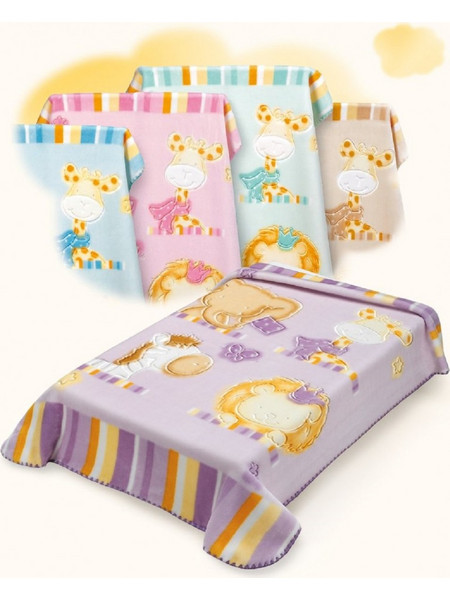 Adam Home Belpla Dralon 542 Κουβέρτα Αγκαλιάς Βελουτέ 80x110 Λιλά