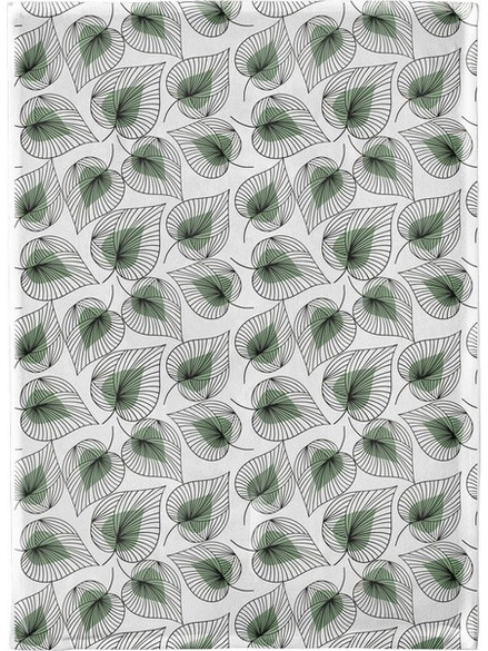 Chic Mic Οργανική πετσέτα κουζίνας - Line art leaves 50 x 70 cm
