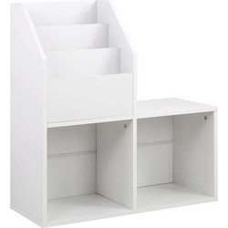 Ξύλινη Παιδική Βιβλιοθήκη με 5 Ράφια 72 x 31 x 79 cm Bakaji 02814204
