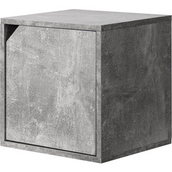 Επιτοίχιο Ξύλινο Ντουλάπι 35 x 29.2 x 35 cm Χρώματος Γκρι Bakaji 02839563
