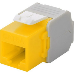 GOOBAY Keystone module RJ45 CAT 6A 90691 UTP σε κίτρινο χρώμα - 90691